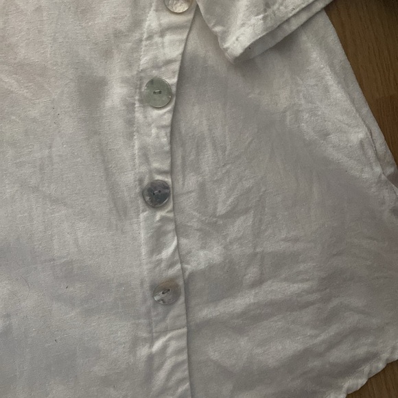 Preowned women’s Jones&Co  linen blend top 1 X tall - Picture 2 of 6